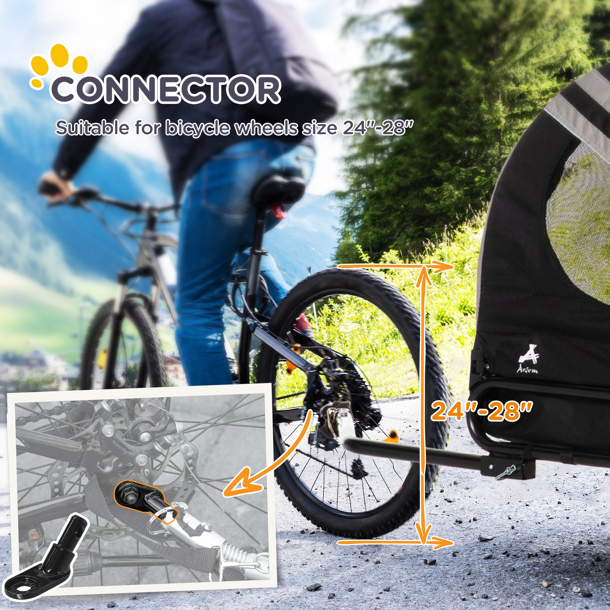 2 - in - 1 Pet Bike Trailer for Small Dogs - 5 - CJ