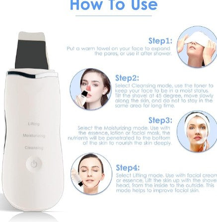 3 - in - 1 Ultrasonic Facial Skin Scrubber - 5 - CJ