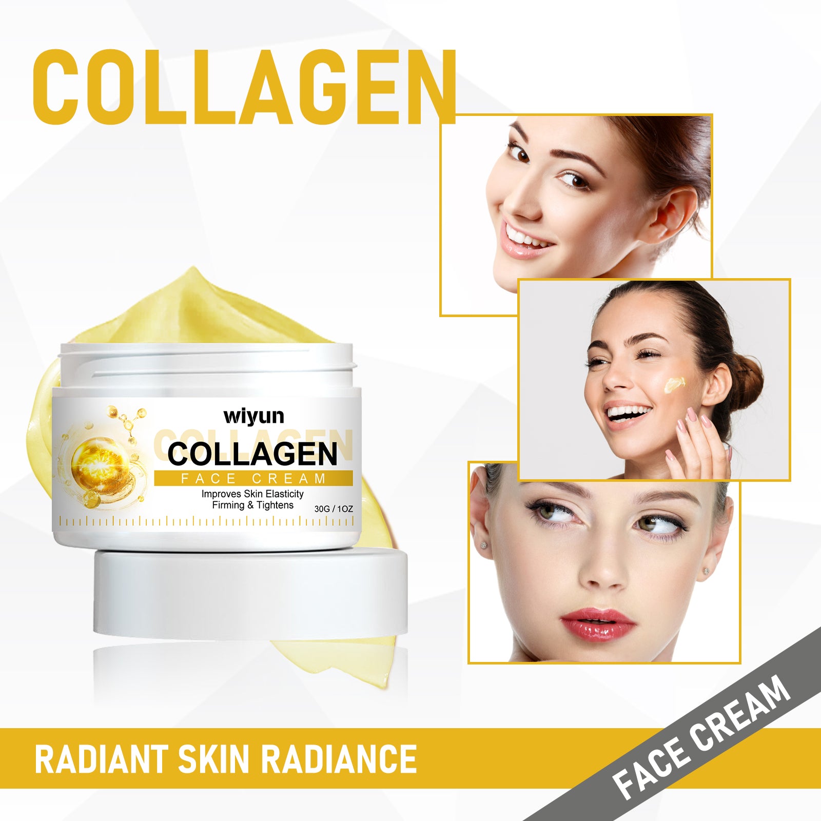 WIYUN Collagen Cream Face Firming Wrinkles, Fine Lines, Anti - Wrinkle, Anti - Aging Hydrating And Moisturizing Skin Cream - 5 - CJ