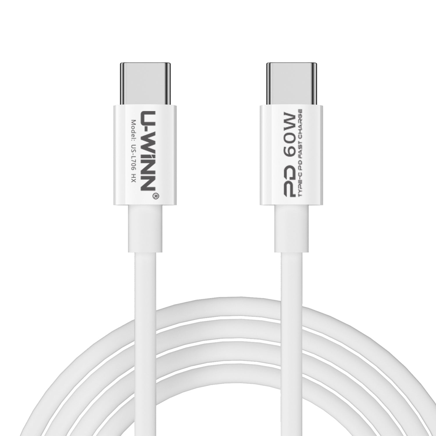 L706 USB - C To USB - C Cable PD 60W 1M White USB 3.0 UWINN - 5 - CJ