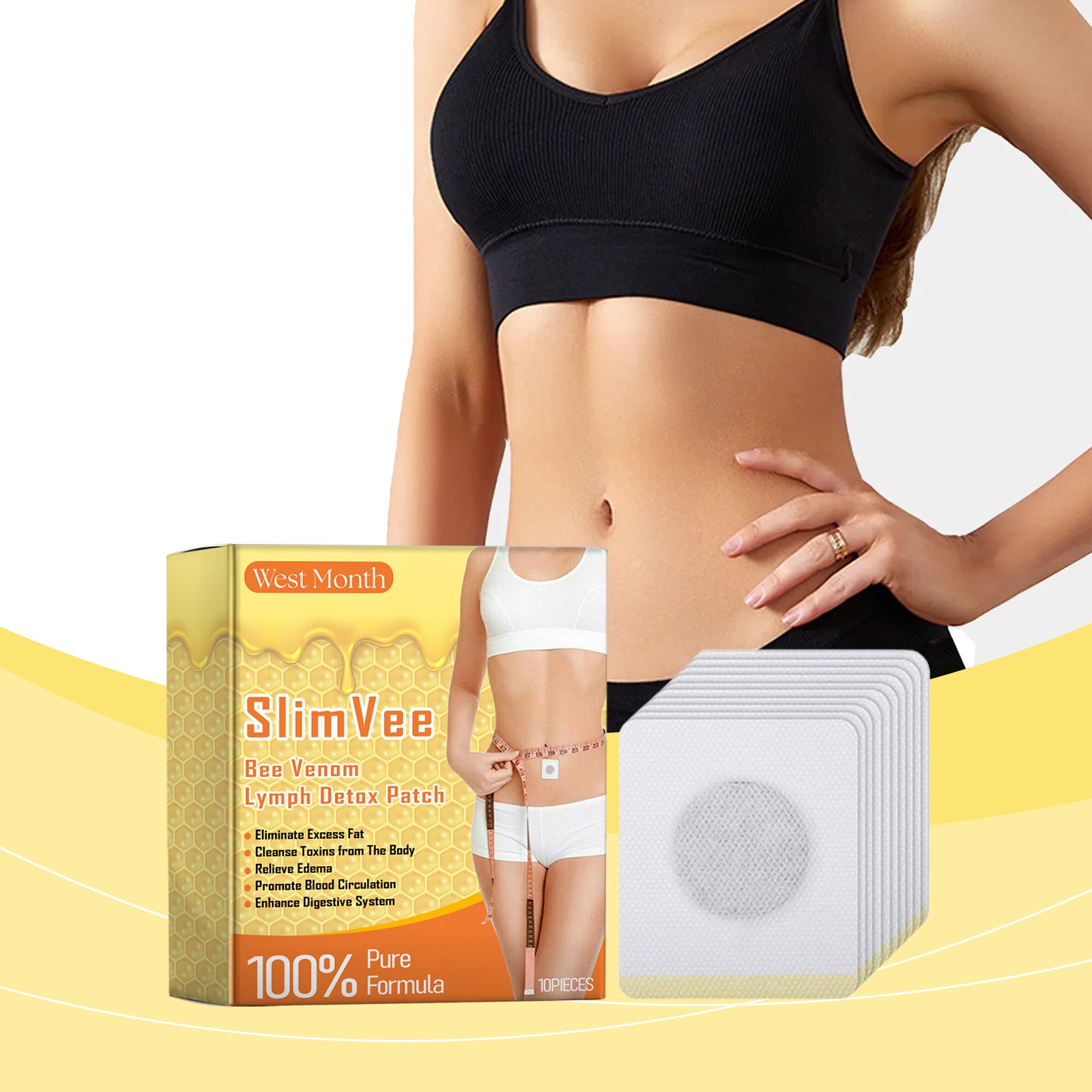 West Month Beevenom Slimming Patch Tightens, Lifts Belly And Draws In Belly To Shape Light, Beautiful And Considerate - 5 - CJ