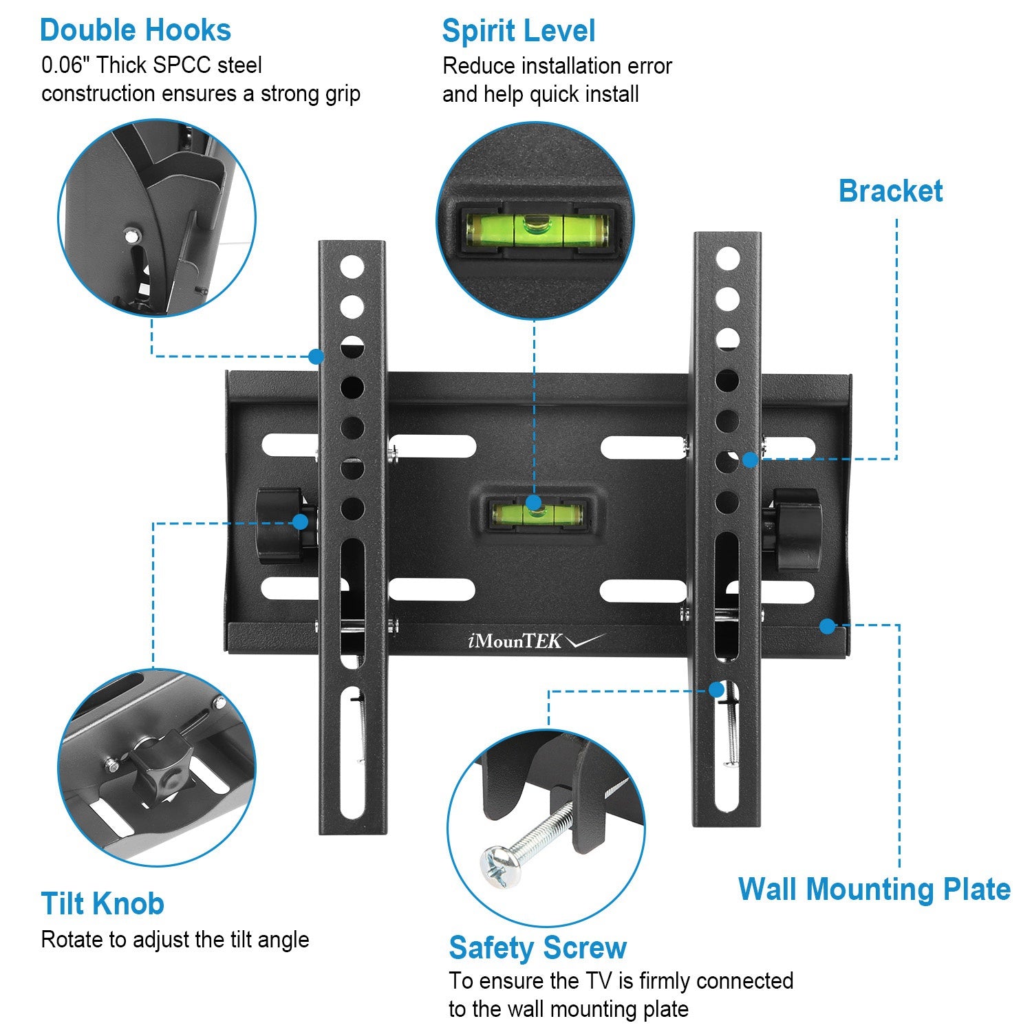 1Pc TV Wall Mount Bracket Tilt For 23in To 42in LED LCD PLASMA Flat TV VESA 200x200mm - 5 - CJ