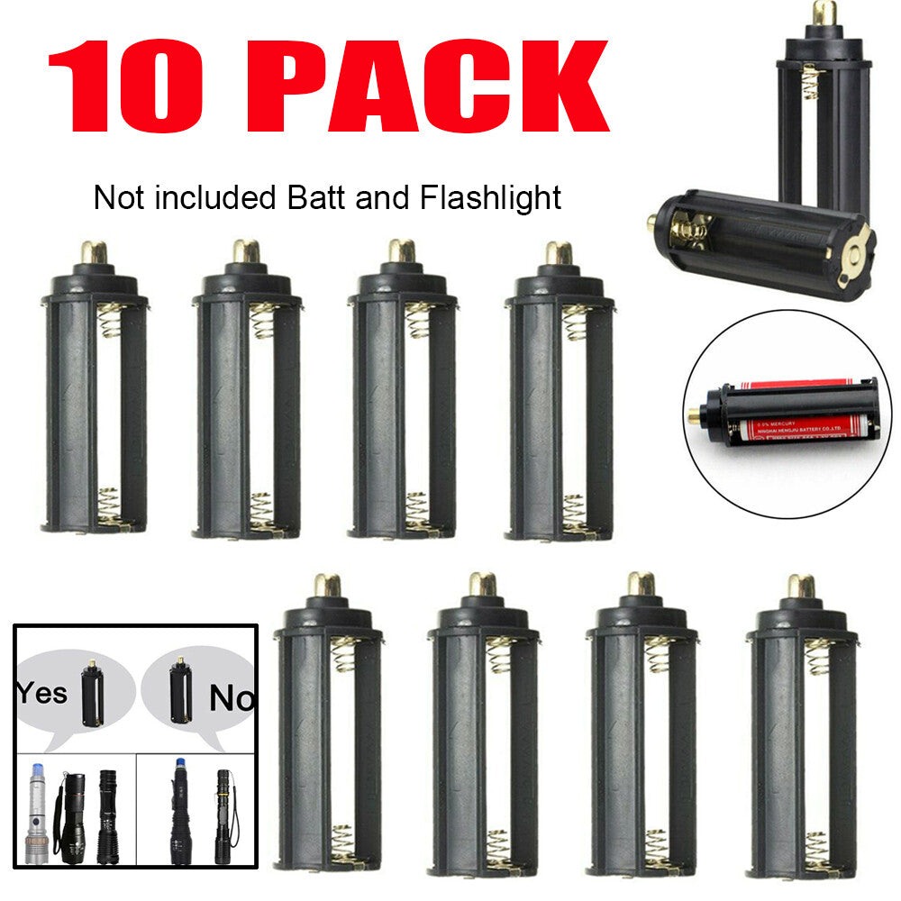 10pc 3 AAA Battery Holder Case Cylindrical Case Plastic For Flashlight Round Circular - 5 - CJ