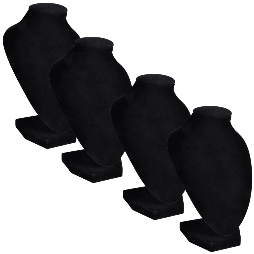 Jewelry Bust Flannel Black 9x8.5x15 cm 4 pcs. - 5 - CJ