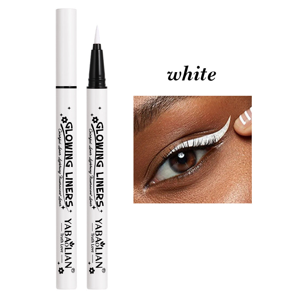 Eyeliner Fluorescent Makeup Waterproof And Sweatproof - 0 - CJ - White - CJYD210250901AZ