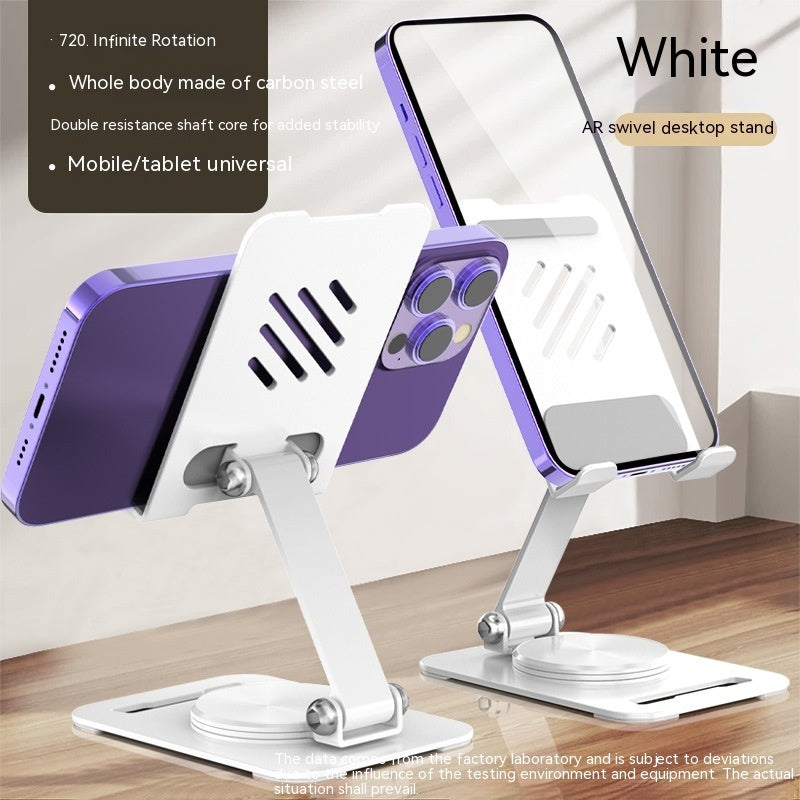 360 Degrees Rotate Metal Desk Mobile Phone Holder Stand For Phone Pad Adjustable Desktop Tablet Holderl Table Cell Phone Stand - 0 - CJ - White - CJSJ192138602BY
