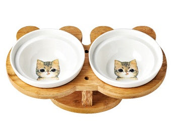 Ceramic Pet Products Cat Bowl - 0 - CJ - Colorful cat - CJMY174329202BY