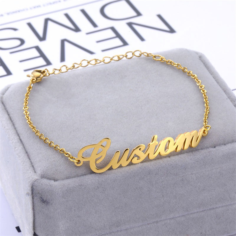 Personalized DIY Custom Name Bracelet Stainless Steel - 7 - CJ