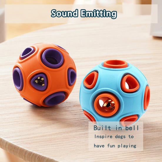 Dog Rubber Ball With Bell Sound, 2 - Pack, Interactive Pet Chew Toy For Puppies And Small Dogs.Please Note That Both Items Shipped Are Intended As Bells And Do Not Include Lights. - 5 - CJ