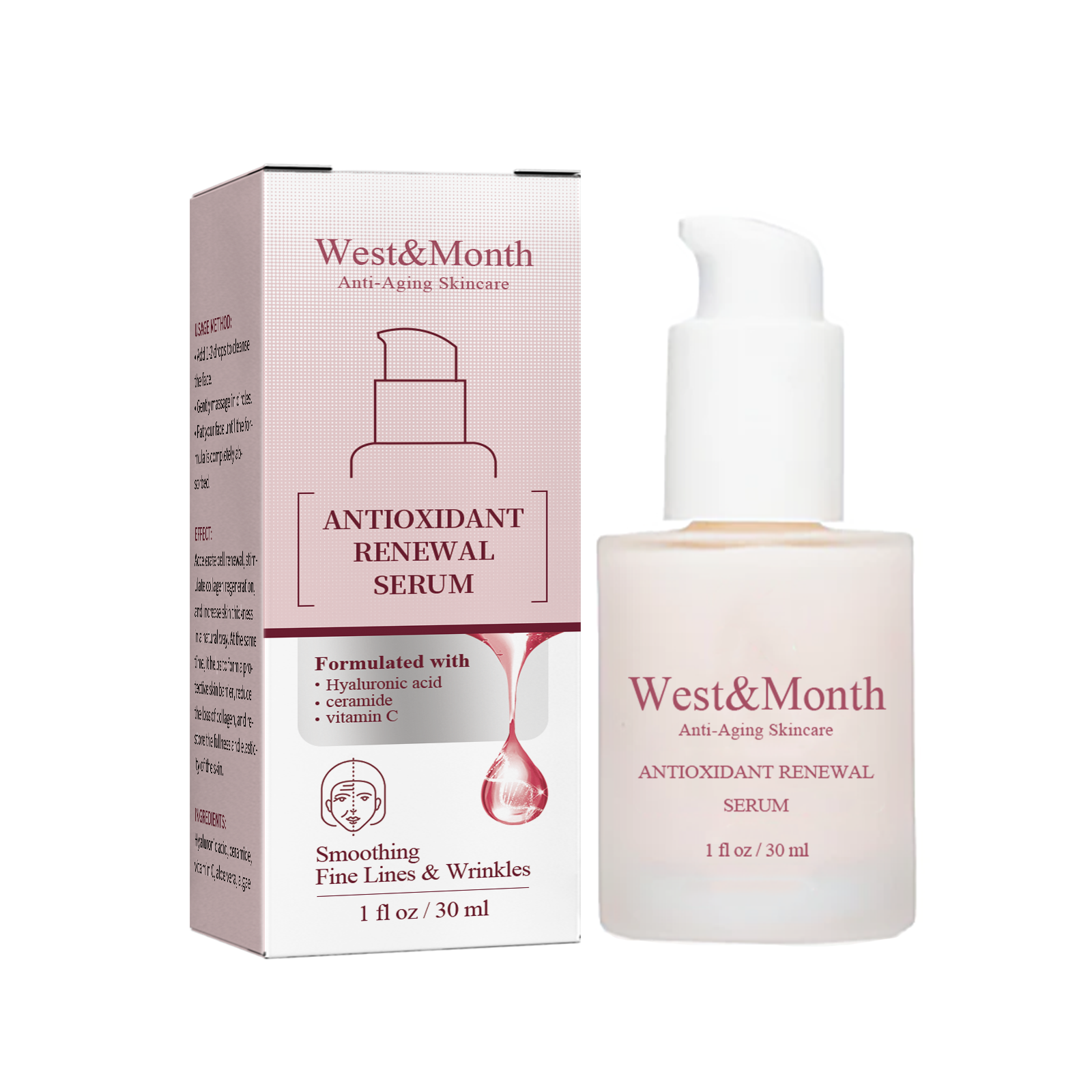 West&Month Antioxidant Renewal Serum, Tighten Facial Skin, Lighten Lines, Moisturize And Prevent Aging Serum - 5 - CJ