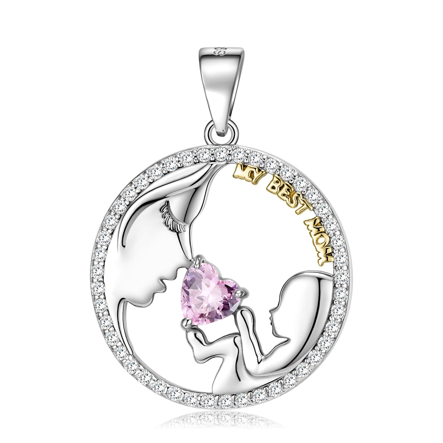S925 Sterling Silver Mom&baby Necklace Mother's Day Series Ins Style Sweater Chain - 4 - https://x.com/titan_prim62775J