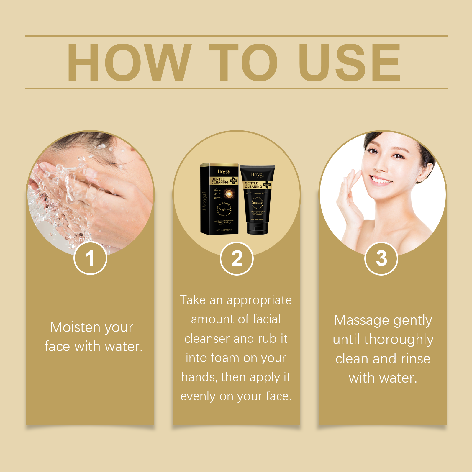 Hoygi Nicotinamide Brightening Cleanser Hydrates Gently And Refreshes Facial Skin Brightening Cleanser - 5 - CJ