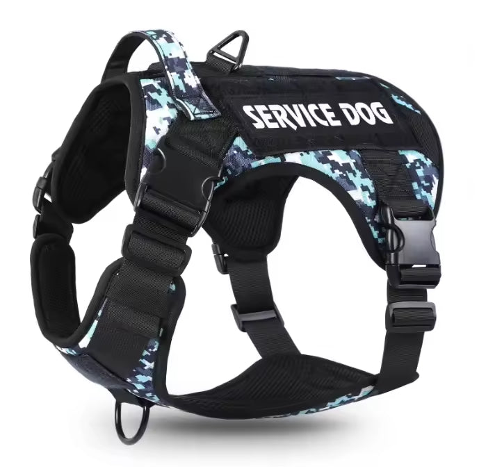 Tactical Pet Chest Service Dog Harness Vest Adjustable Reflective Dog Harness Metal Buckle Hiking Training - 5 - CJ