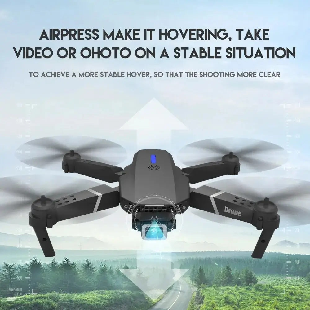 E88 Pro Mini Drone With Screen Control 4K Dual Camera Optical Flow Positioning LED Lighting Remote Control - 5 - CJ
