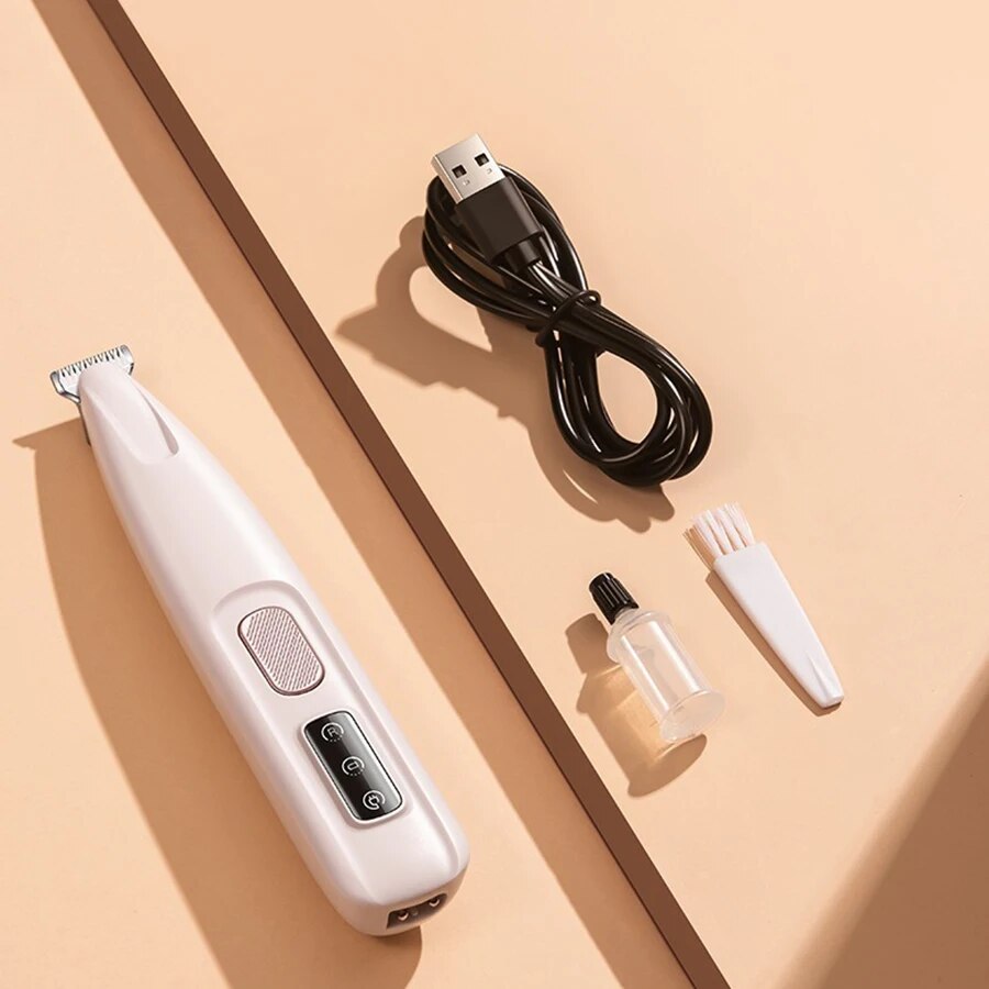 New Dog Paw Trimmer With LED Light Fully Waterproof Pet Hair Trimmer With LED Display Dog Clippers For Grooming 18mm Widen Blade - 5 - CJ