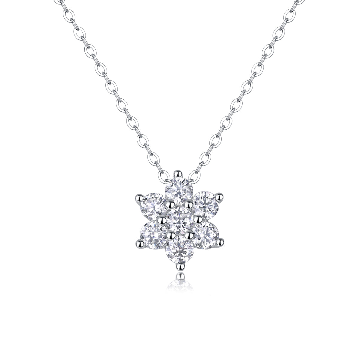 1Snowflakes Fluttering - A Fashionable And Luxurious Diamond Jewelry Pendant Set With Moissanite S925 Sterling Silver And Platinum Plating Prohibit TikTok sales - 5 - CJ