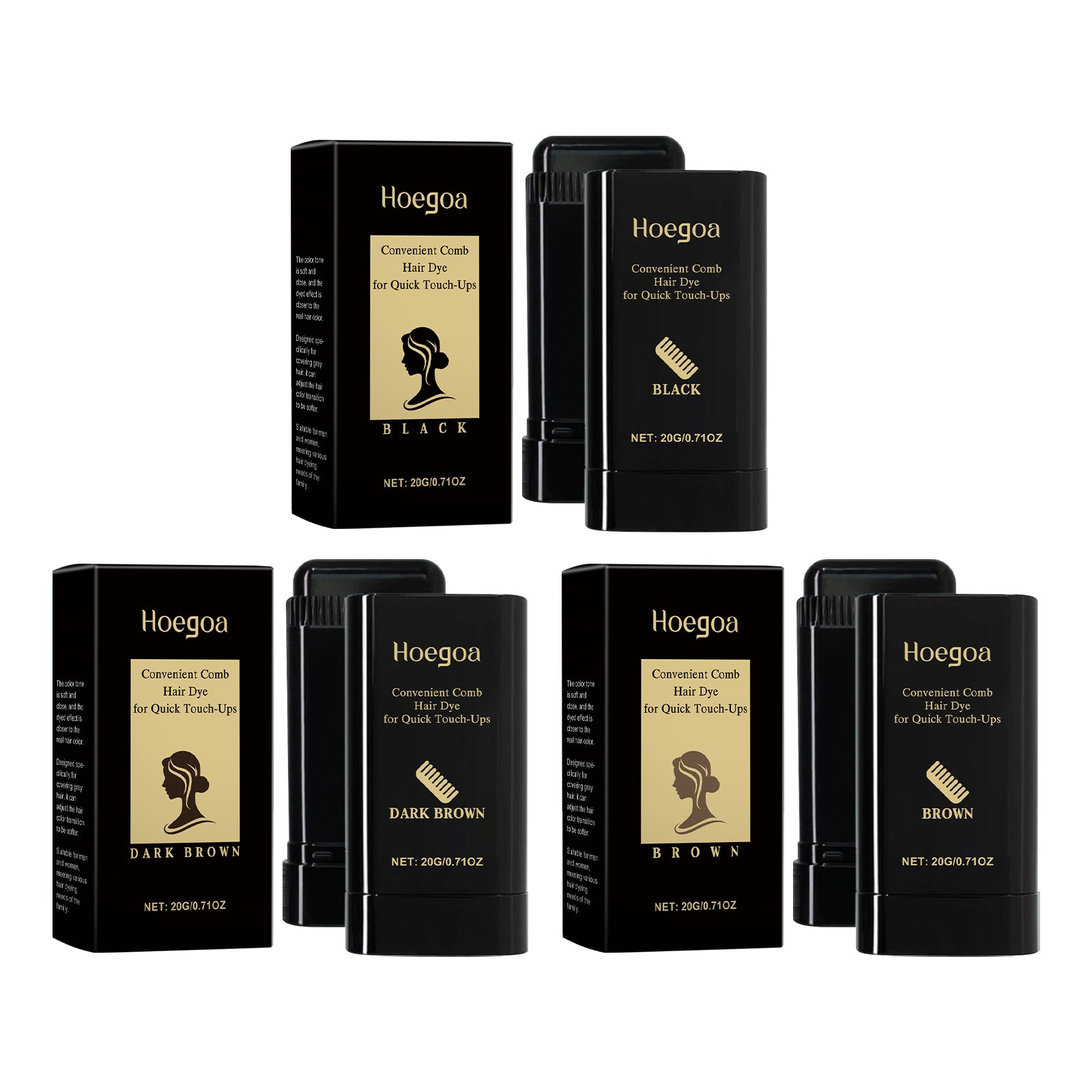 Hoegoa Hair Hair Hair Color Temporary Hair Hair Stick Is A Naturally Gentle And Non - irritating Pigmentation Hairdresser - 5.0 - CJ
