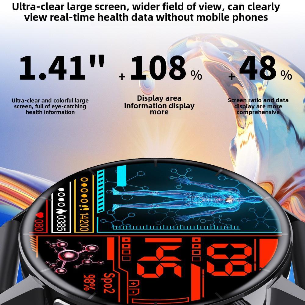 Smart Watch Non - Invasive Blood Glucose Body Temperature Blood Pressure Blood Oxygen Automatic Measurement ECG Ppg Blood Lipid Health Manager - 5 - CJ