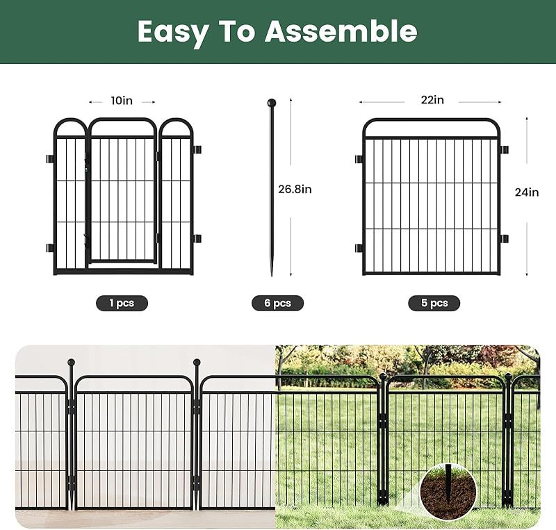 Gardner Pet Dog Fence Indoor And Outdoor Small And Medium Dog Foldable With Gravity Automatic Lock Pet Activity Fence - 5 - CJ