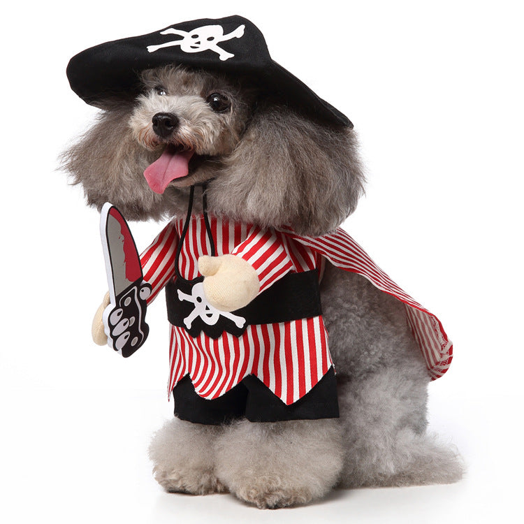 European And American Pet Products Clothing - 0 - CJ - PF79 Pirate With Knife - XL - CJGD183684924XC