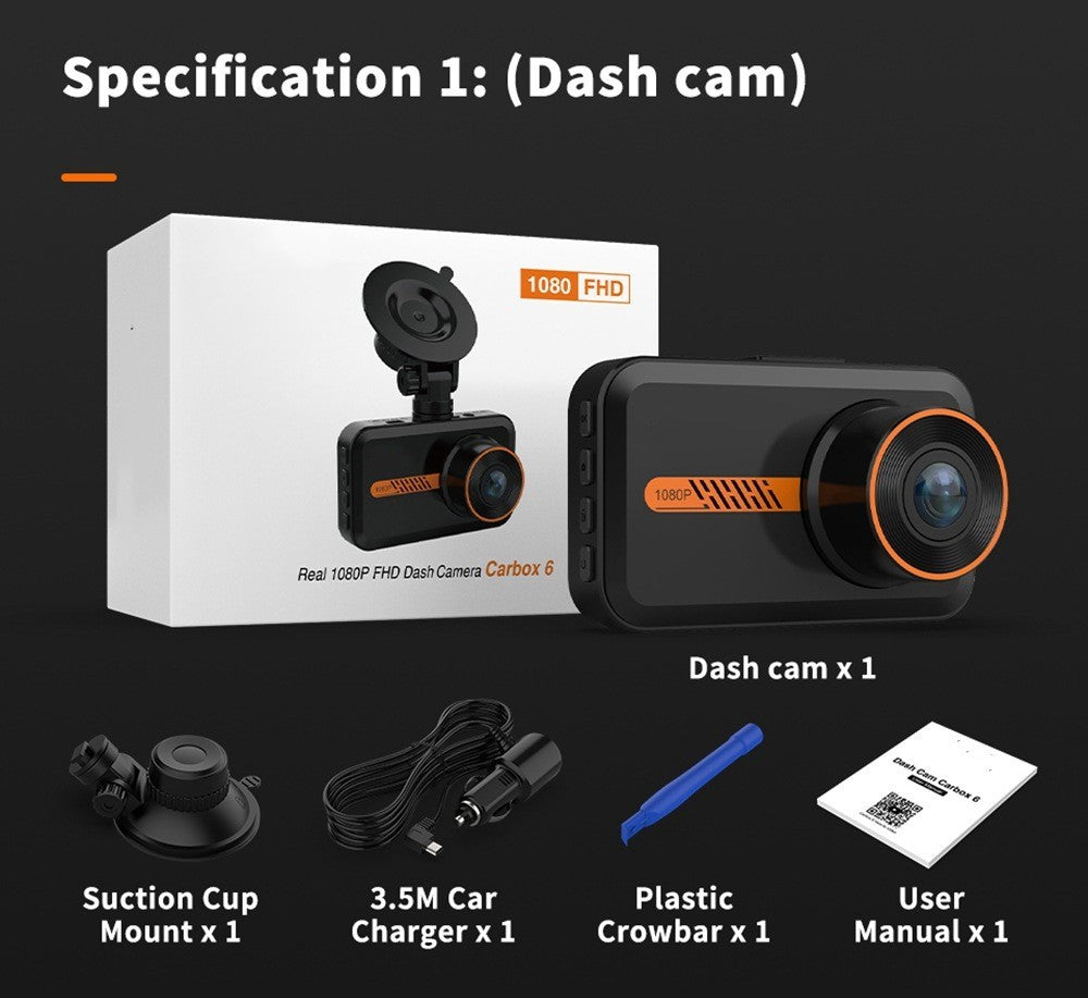 Dash Cam Front And Rear Car Camera Dual Dashcam 1080P FHD - 0 - CJ - Specification1 - CJHS171297401AZ