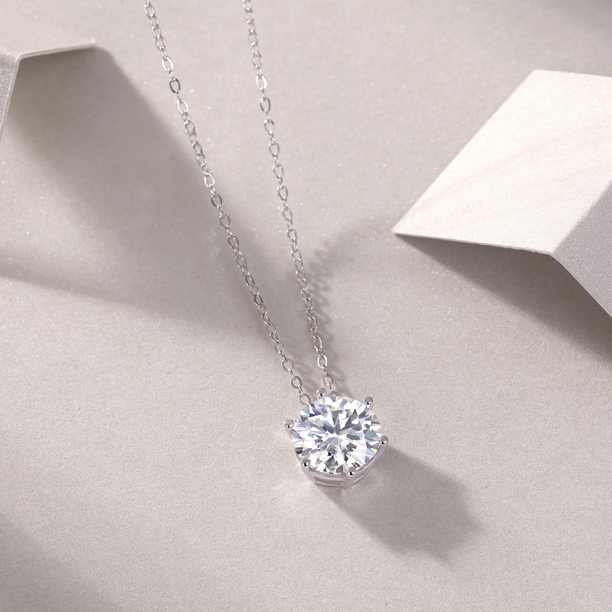 1Afternoon Rose Luxury Fashion Diamond Pendant Necklace Set With Mosan Diamond Silver Ornaments Prohibit TikTok sales - 5 - CJ