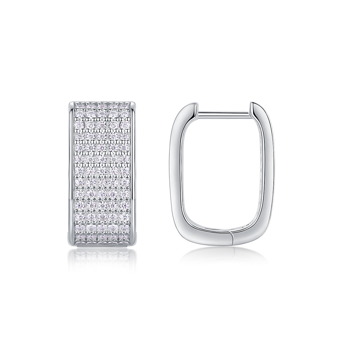 1Star Light Luxury Fashion Diamond Earrings Stud Set With Mosan Diamond Silver Jewelry Prohibit TikTok sales - 5 - CJ