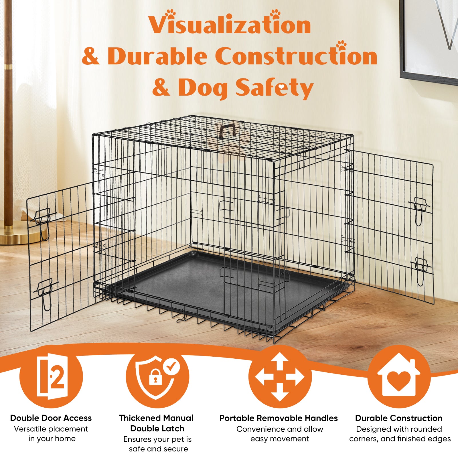 A Dog Cage With Two Doors - 5 - CJ