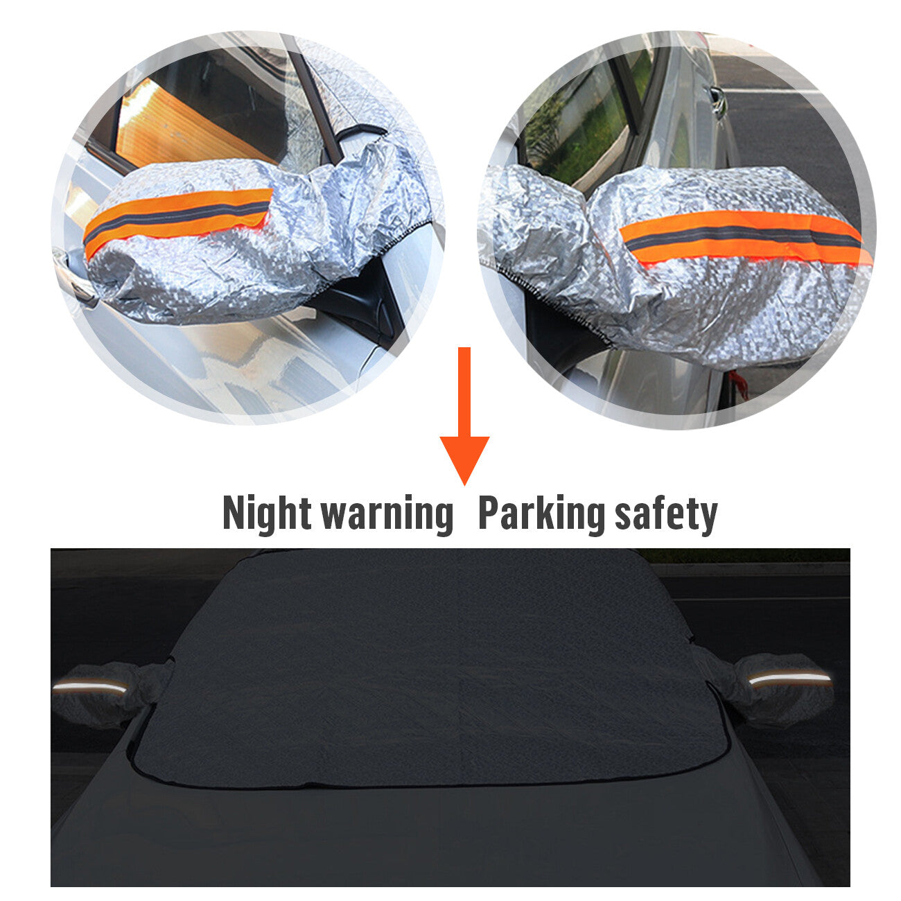 Universal Car Windshield Snow Cover Magnetic Winter Ice Frost Guard Protector - 5 - CJ