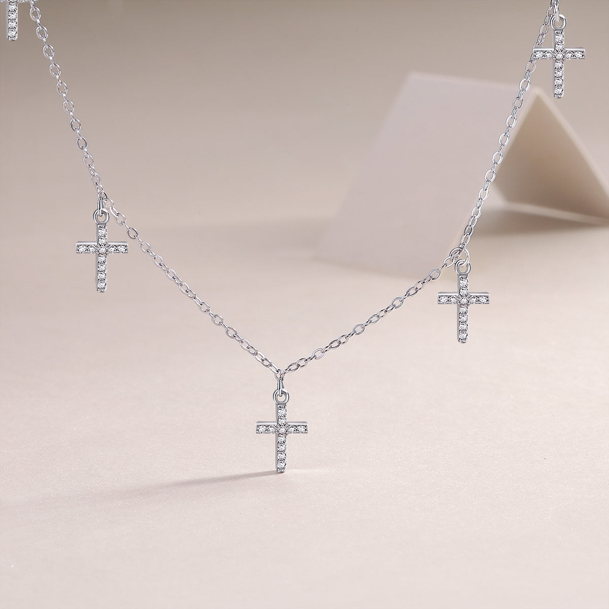 1Holy Light Cross - A Fashionable And Luxurious Diamond Jewelry Pendant Set With Moissanite S925 Sterling Silver And Platinum Plating Prohibit TikTok sales - 5 - cj