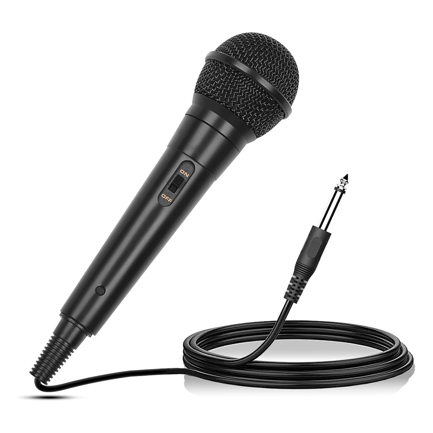 1Pc Handheld Wired Microphone Cardioid Dynamic Vocal Mic With On Off Button 13ft Cable 6.35 Mm Jack For Speaker Karaoke Ampilifier Mixer Professional Studio Live Performance - 5 - CJ