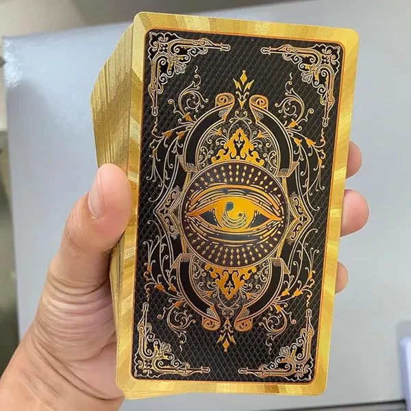 Spanish And English Golden Foil Tarot Deck With Guidebook - 78 PVC Spiritual Cards Waterproof Wrinkle Resistant - 5 - CJ