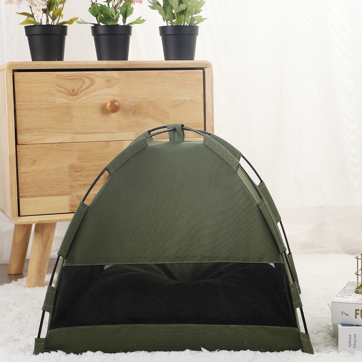 Cat Tent Bed With Removable Non - Slip Soft Pad, Portable Pet Tent Cave For Cats And Small Dogs Kitten Breathable Self - Cooling Pet Mat For Dogs And Cats - 5 - CJ