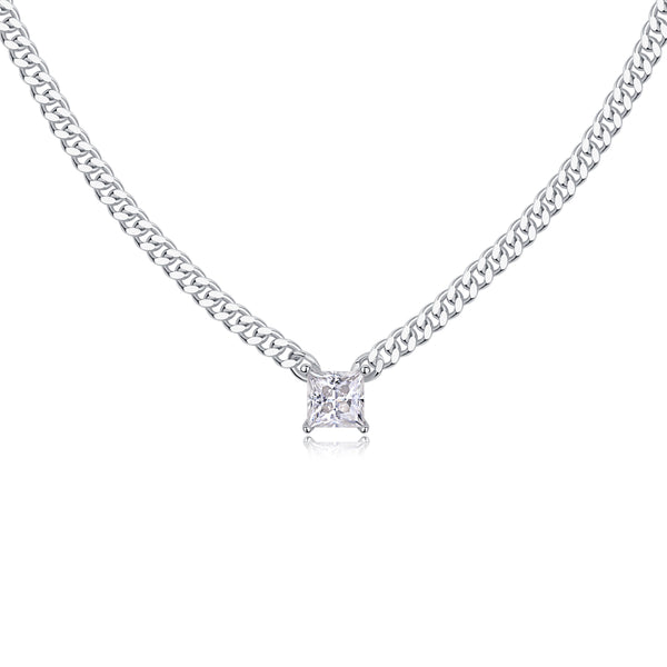 1Zhang Yang - A Fashionable And Luxurious Diamond Jewelry Pendant Set With Square Moissanite S925 Sterling Silver Prohibit TikTok sales - 5 - cj