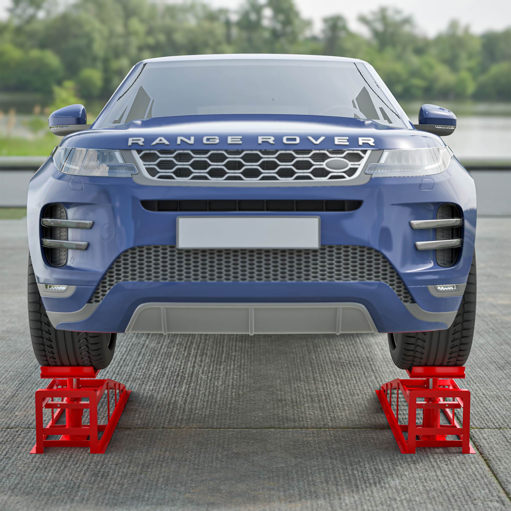2 Pack Hydraulic Car Ramps 5T 11000lbs Low Profile Car Lift Service Ramps Truck Trailer Garage,Height Hydraulic Vehicle Ramps - 5 - CJ