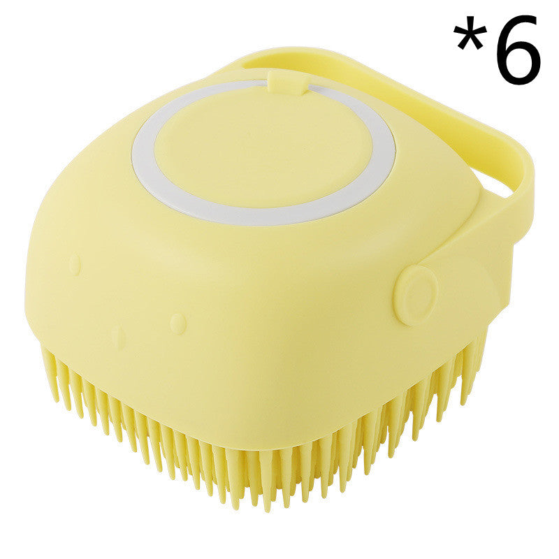 Silicone Dog Bath Massage Gloves Brush Pet Cat Bathroom Cleaning Tool Comb Brush For Dog Can Pour Shampoo Dog Grooming Supplies - 0 - CJ