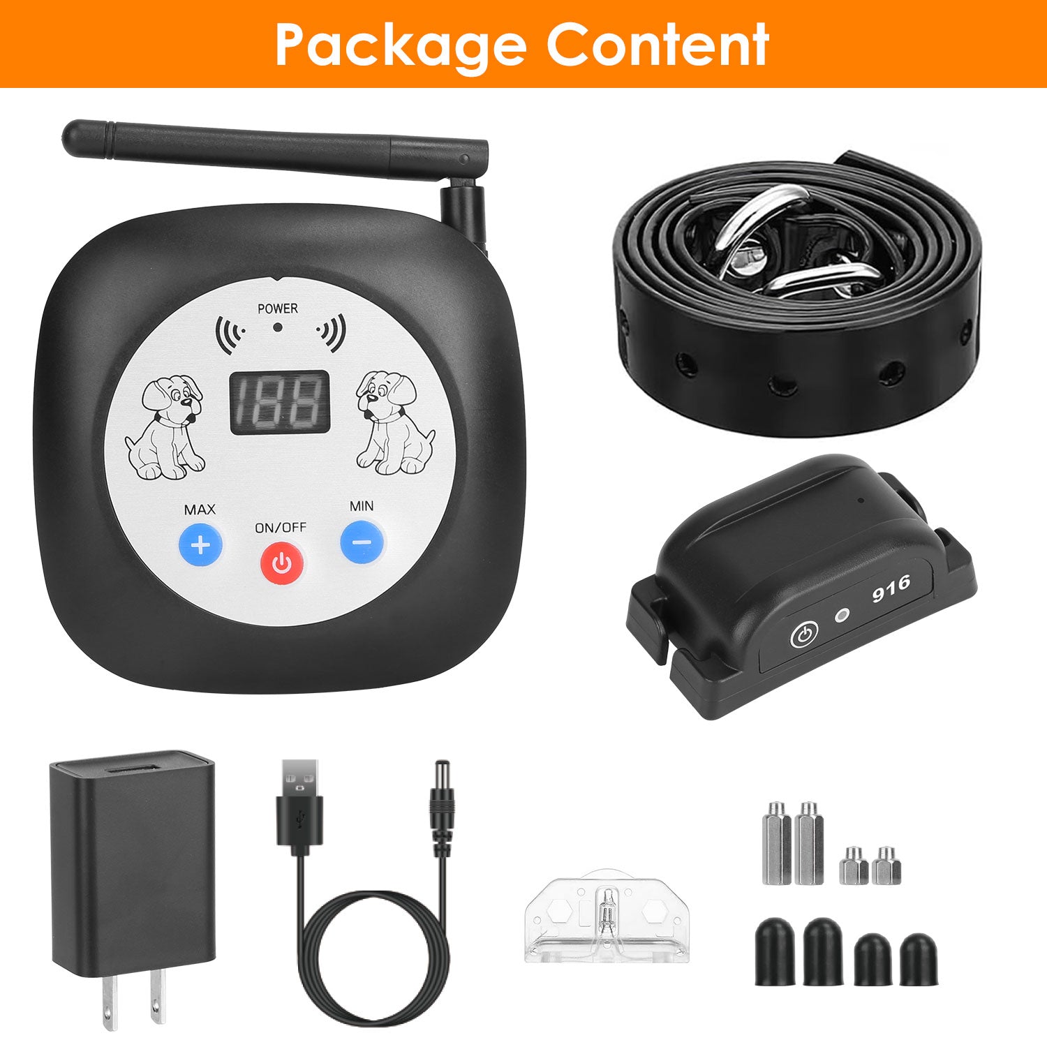 1Set 328FT Electric Wireless Dog Fence System With GPS Location Monitor Collar Receiver Rechargeable Beep Vibration Fence System For Small Medium Large Dogs - 5 - CJ
