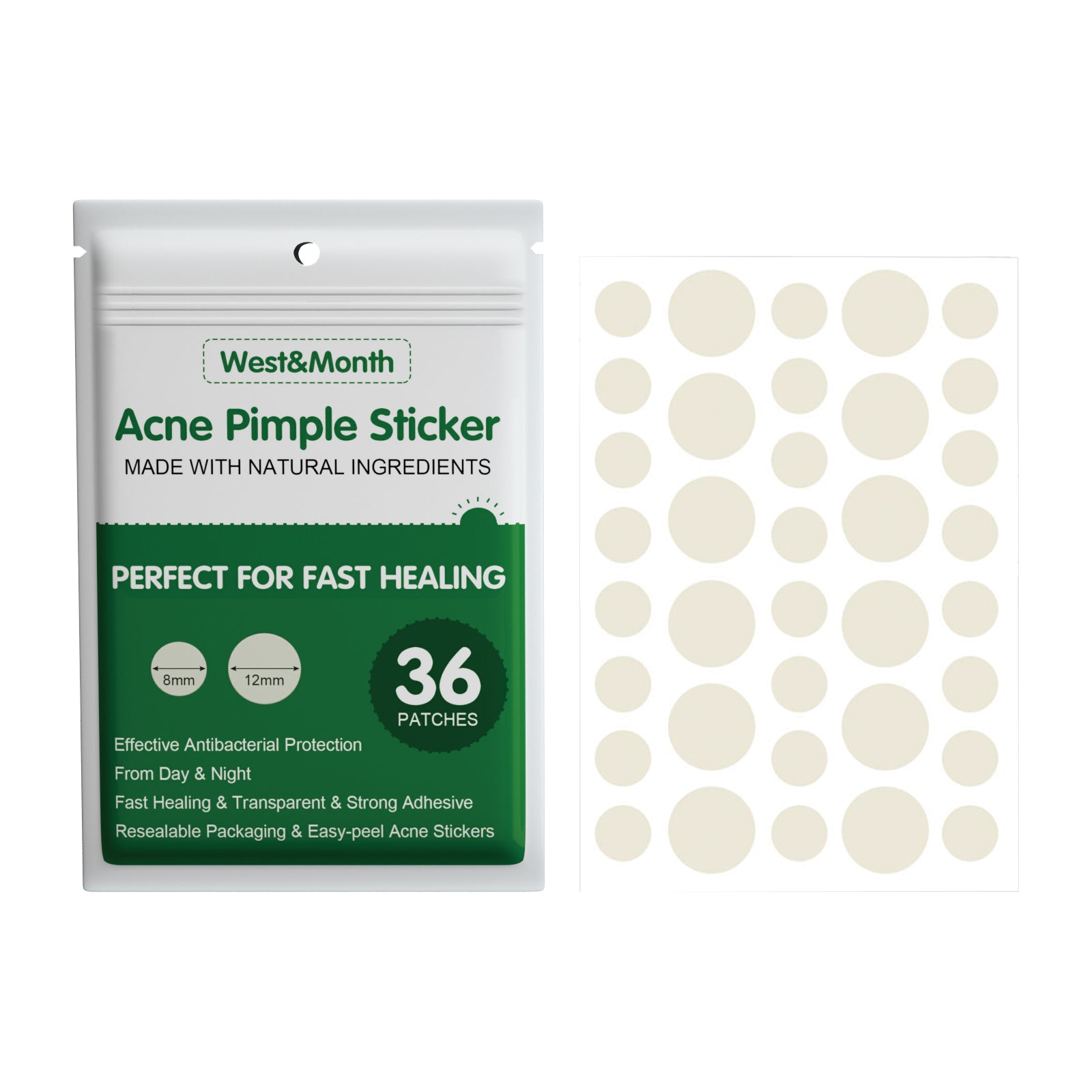 West&Month Liquid Absorbent Acne Patch Invisible Makeup Artificial Skin Repair Essential Oil Waterproof Concealer Acne Patch Breathable - 5 - CJ