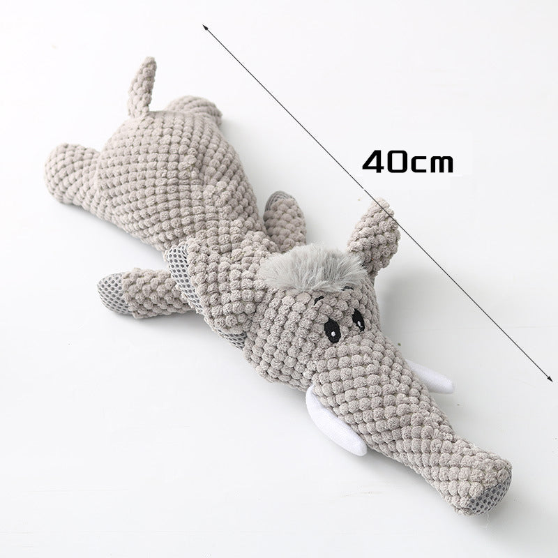 Plush Cartoon Puppy Dog Toy Pet Dog Chew Squeak Toys For Small Dogs Teeth Grinding Pet Products Dog Accessories - 5 - CJ