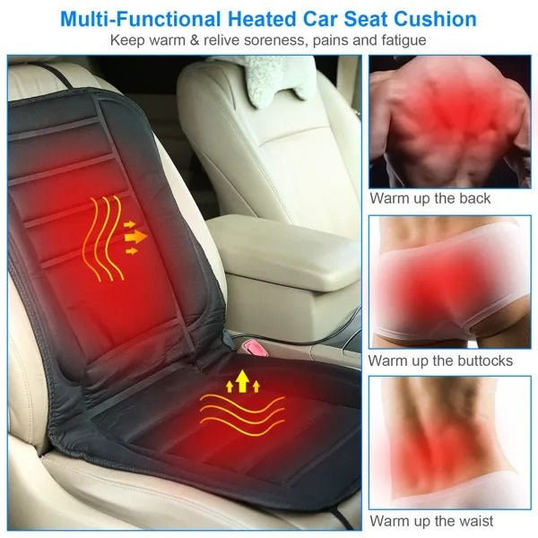 Heated Car Seat Cushion 12V Auto Seat Cover Warmer With Adjustable Temperature Controller For Cars Trucks - 5 - cjdropshipping
