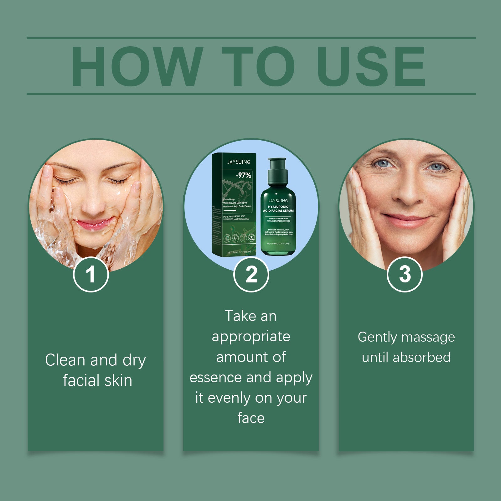 Jaysuing Moisturizing Serum, Brightening And Hydrating Skin Care Serum For Facial Wrinkles - 5 - CJ