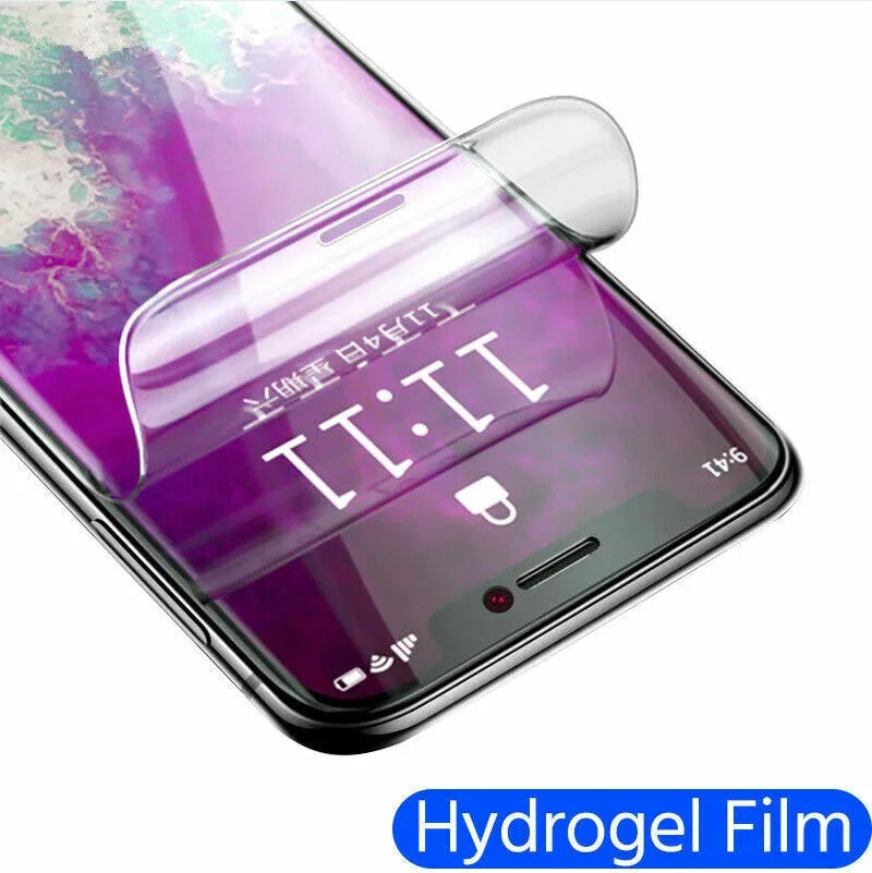 2PCS Hydrogel Screen Protector For 15 14 13 12 11 Pro Max SE X XS XR 8 7 - 5.0 - CJ