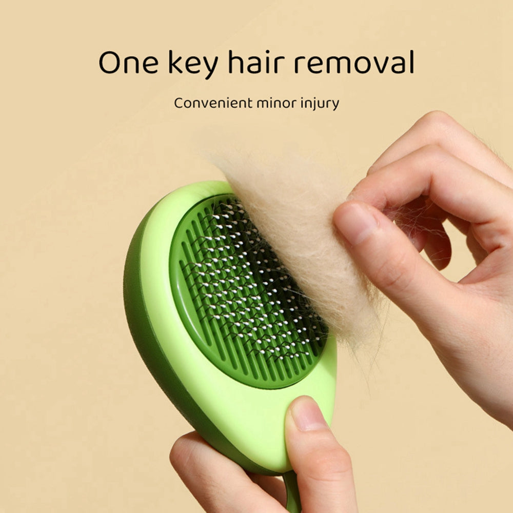 Creative Cat Grooming Comb Portable Massage Brush One - Button Remove Floating Hair Scraper Cats Dogs Pet Self Cleaning Tool Accessories - 5 - CJ