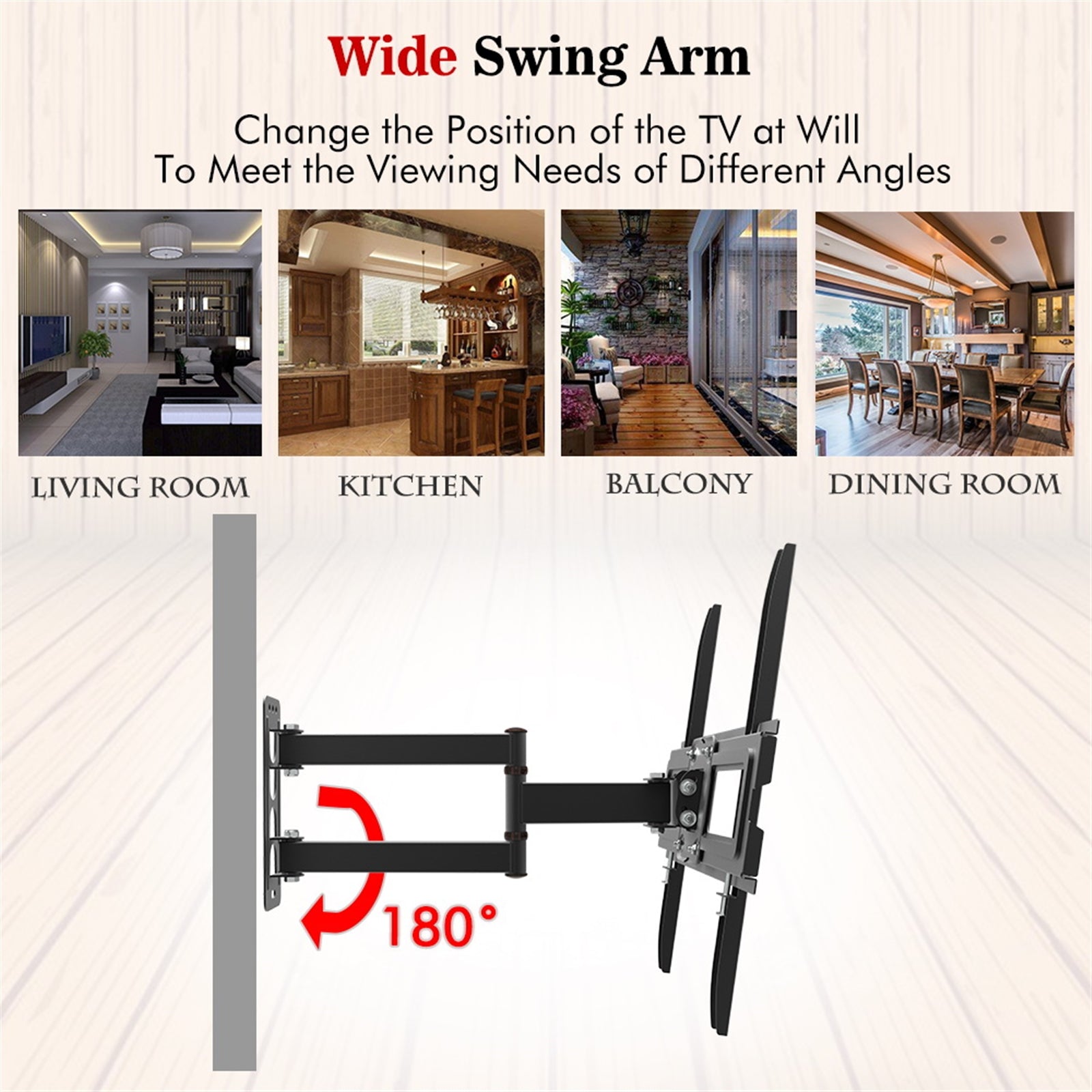 32 - 65 Inch Single Pendulum Small Base TV Stand TMXD - 103 Load Bearing 35KG - 5 - CJ