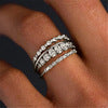 Round Color Zirconium Four - piece Ring - 0 - CJ