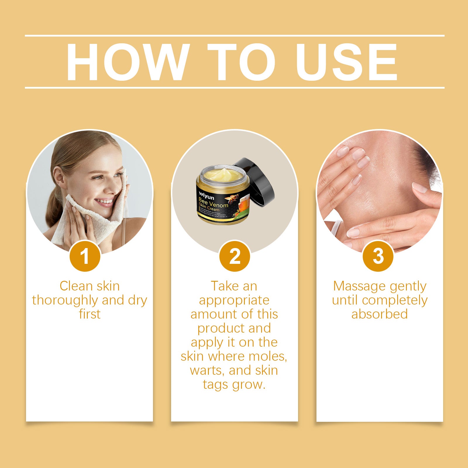 Wiyun Bee Venom Skin Care Cream Gentle Moisturizing Repair Body Blemishes Smooth Body Skin Care Cream - 5 - CJ