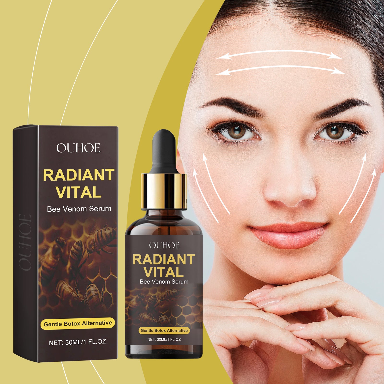 Ouhoe Bee Venom Facial Essence Hydrates And Moisturizes Skin And Reduces Fine Lines And Wrinkles On The Face - 5 - CJ