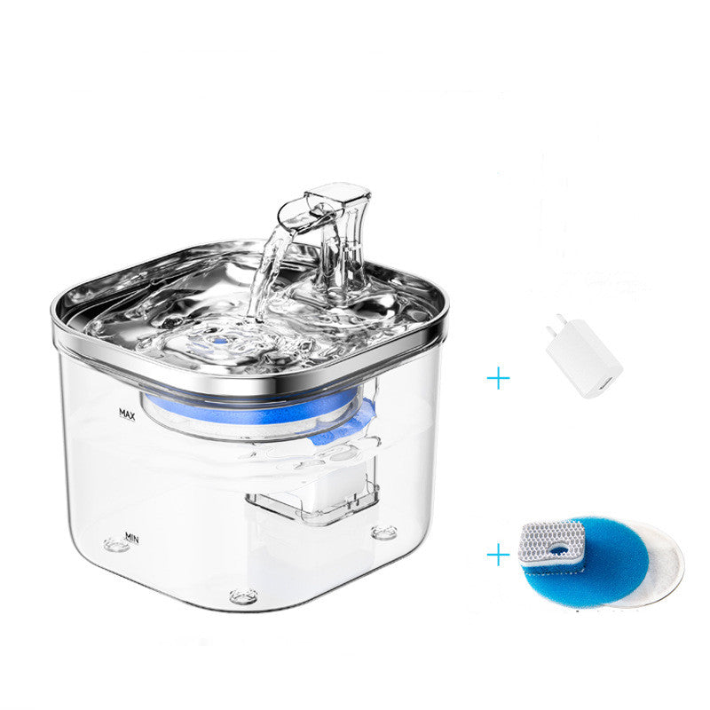 Pet Cat Dog Stainless Steel Automatic Circulation Water Dispenser Intelligent Fountain Pets Accessories - 0 - CJ - Basic payment - AU - CJMY174605305EV