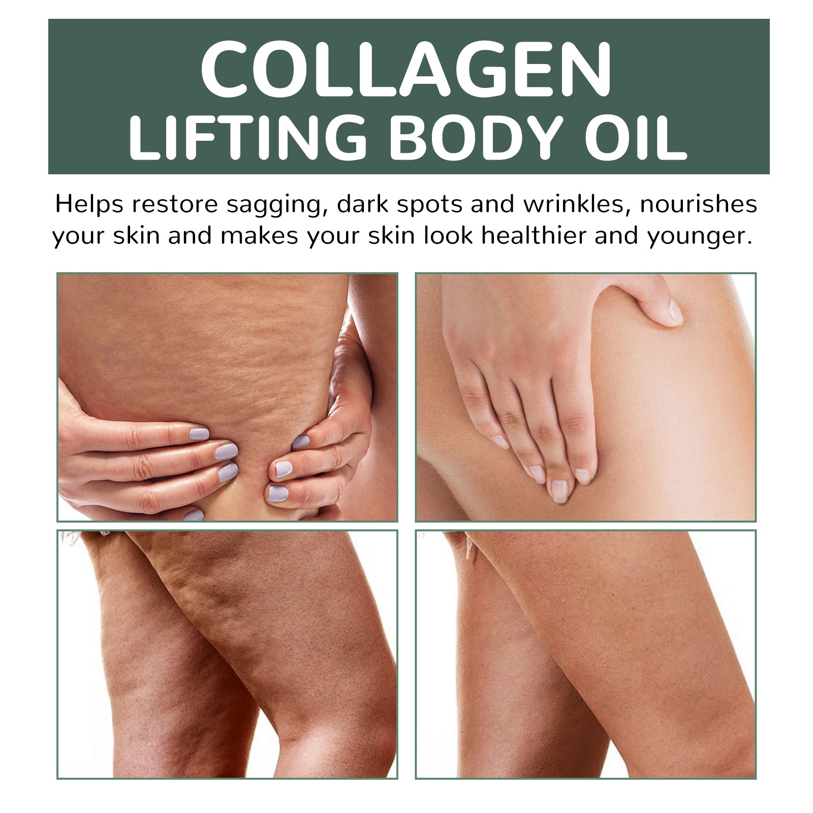 OceAura Collagen Lifting Body Oil, Moisturizing And Firming Arms Belly Fat Full Body Massage Oil - 5 - CJ