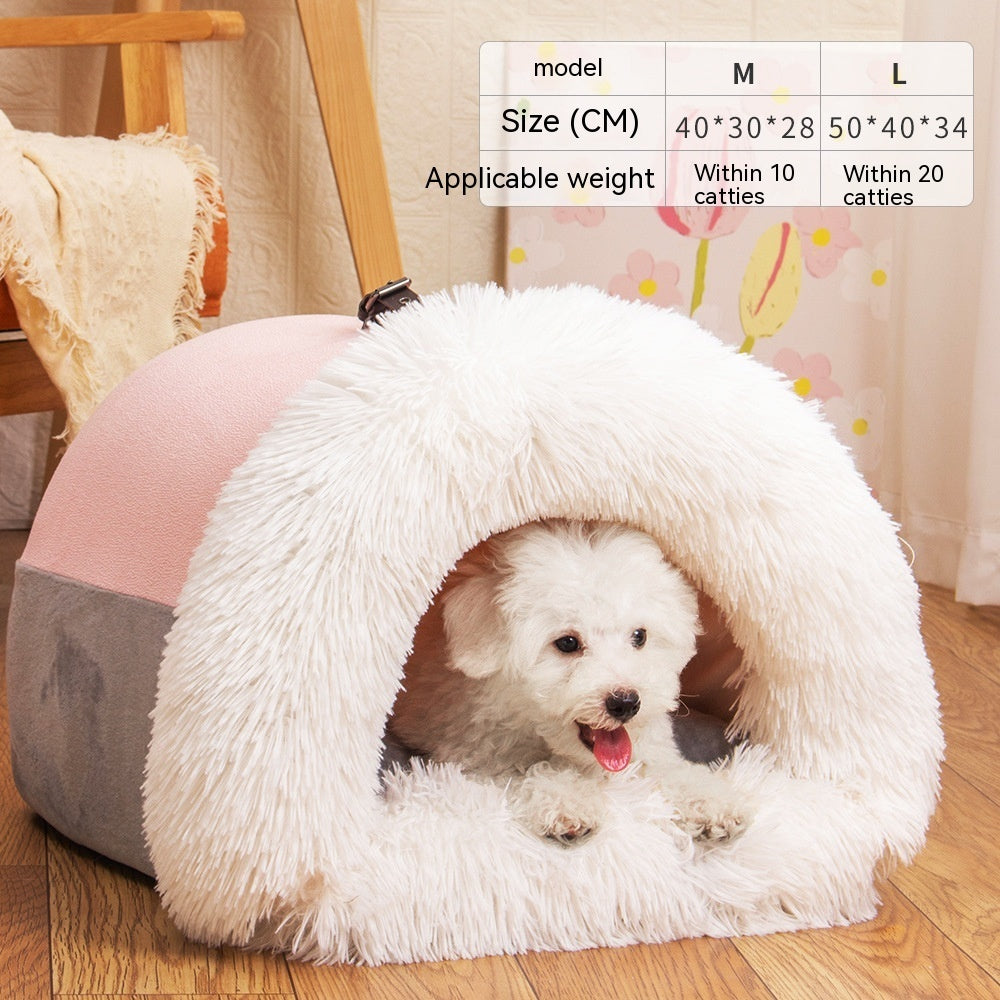New Splice Portable Pet Nest Portable Autumn And Winter Warm Dog Nest Moisture - proof Long Fur Cat Nest Cross Border Pet Nest - 0 - CJ